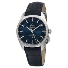Load image into Gallery viewer, Omega Men&#39;s Constellation Globemaster Blue Leather Strap Swiss Automatic Watch