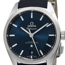Load image into Gallery viewer, Omega Men&#39;s Constellation Globemaster Blue Leather Strap Swiss Automatic Watch