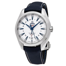 Load image into Gallery viewer, Omega Men&#39;s Seamaster Aqua Terra 150M Blue Fabric Strap GMT Automatic Watch