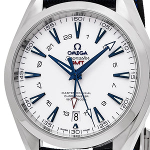 Omega Men's Seamaster Aqua Terra 150M Blue Fabric Strap GMT Automatic Watch