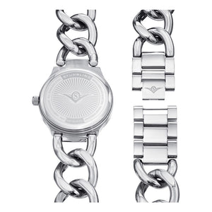 Stuhrling Lady Renoir Shine Quartz Silver Tone Chain Bracelet Women's Watch