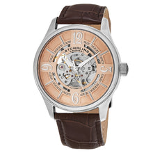 Load image into Gallery viewer, Stuhrling Delphi 992 Automatic Silver Tone Case Brown Leather Strap Men&#39;s Watch