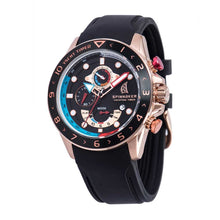 Load image into Gallery viewer, Spinnaker Amalfi Black Dial Black Silicon Strap Chronograph Men&#39;s Watch