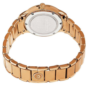 Alexander Mens Quartz Watch with Rose Gold Tone Stainless Steel Case on Rose Gold Tone Stainless Steel Bracelet, Black-patterned Dial