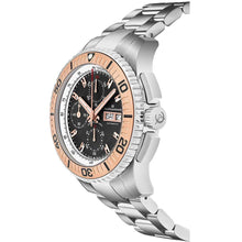 Load image into Gallery viewer, Alexander Mens Automatic Chronograph Watch with Stainless Steel and Rose Gold PVD Stainless Steel Case on Stainless Steel Bracelet, Gray Dial