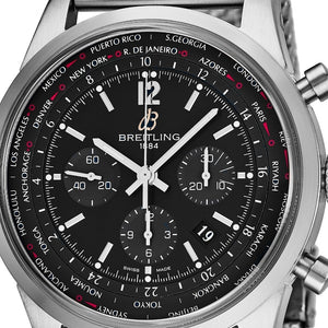 Breitling Men's TransOcean Black Dial Unitime Chronograph Swiss Automatic Watch