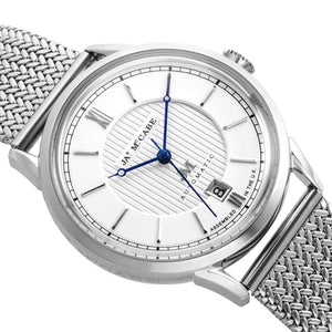 James-McCabe Heritage Automatic II Silver Dial Stainless Steel Bracelet Men's Watch