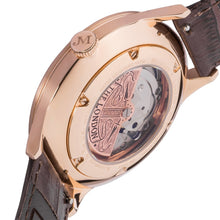 Load image into Gallery viewer, James-McCabe London Automatic Rose Tone Dial Leather Strap Men&#39;s Watch