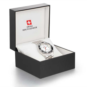 Swiss-Mountaineer Men's Pointe Sud de Moming White Dial Watch