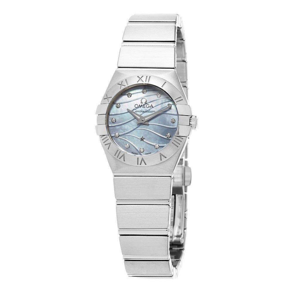 Omega Women s Constellation Blue Mother of Pearl Diamond Dial Watch