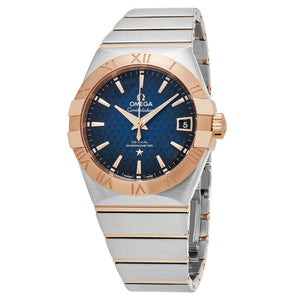 Omega Men's Constellation Blue Dial 18k Rose Gold Watch