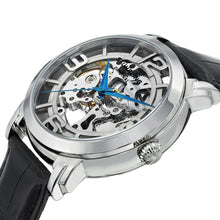 Load image into Gallery viewer, Stuhrling Winchester 44 Automatic Silver Tone Dial Leather Strap Men&#39;s Watch