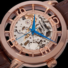 Load image into Gallery viewer, Stuhrling Winchester 44 Automatic Rose Tone Dial Leather Strap Men&#39;s Watch