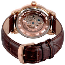 Load image into Gallery viewer, Stuhrling Winchester 44 Automatic Rose Tone Dial Leather Strap Men&#39;s Watch