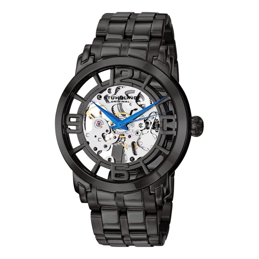 Stuhrling Winchester 44 Elite Automatic Black Stainless Steel Men's Watch