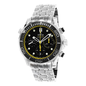 Omega Men's Seamaster Diver 300M Black/Yellow Dial Chronograph Automatic Watch