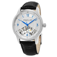 Load image into Gallery viewer, Stuhrling Legacy 977 Mechanical Semi-Skeletonized Silver Tone Case Men&#39;s Watch
