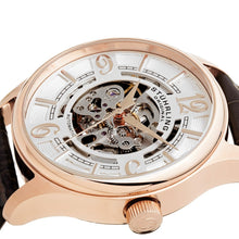 Load image into Gallery viewer, Stuhrling Delphi 992 Automatic Rose Tone Case Brown Leather Strap Men&#39;s Watch