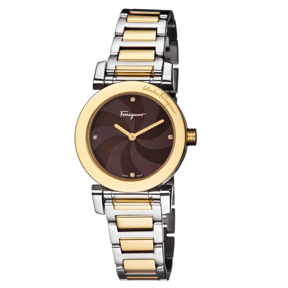 Ferragamo Women's Salvatore Lady Brown Mother of Pearl Dial Watch