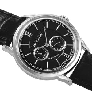 James-McCabe Heritage Automatic II Black Dial Multi-Function Men's Watch