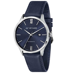 James-McCabe London Automatic Blue Dial Stainless Steel Men's Watch