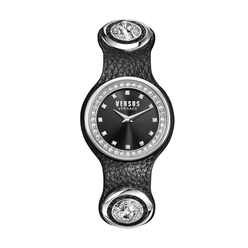 Versus-Versace Women's Carnaby Street Crystal Black Dial Watch
