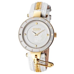 Versus-Versace Women's Key Biscayne II Leather White Watch