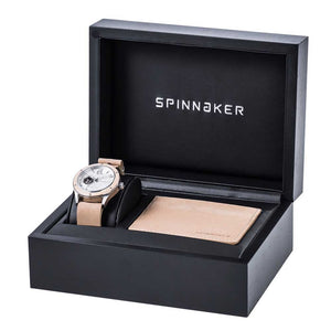 Spinnaker Sorrento Automatic White Dial Leather Strap Men's Watch