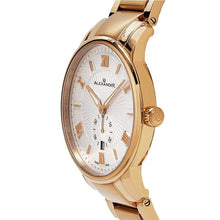 Load image into Gallery viewer, Alexander Mens Quartz Watch with Rose Gold Tone Stainless Steel Case on Rose Gold Tone Stainless Steel Bracelet, Silver-patterned Dial