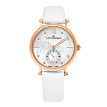 Load image into Gallery viewer, Alexander Roxana Swiss Quartz White Mother of Pearl Dial Rose Gold Tone Case Women&#39;s Watch