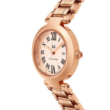 Load image into Gallery viewer, Alexander Ladies Quartz Small-second Date Watch with Rose Gold Tone Stainless Steel Case on Rose Gold Tone Stainless Steel Bracelet, Silver Dial