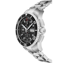 Load image into Gallery viewer, Alexander Mens Automatic Chronograph Watch with Stainless Steel and Black PVD Case on Stainless Steel Bracelet, Black Dial