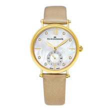 Load image into Gallery viewer, Alexander Roxana Diamond White Mother of Pearl Dial Gold Tone Case Women&#39;s Watch