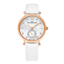 Load image into Gallery viewer, Alexander Roxana Diamond White Mother of Pearl Dial Rose Gold Tone Case Women&#39;s Watch