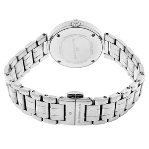 Alexander Niki Diamond Swiss Quartz 3-Hand Date Silver Tone Women's Watch