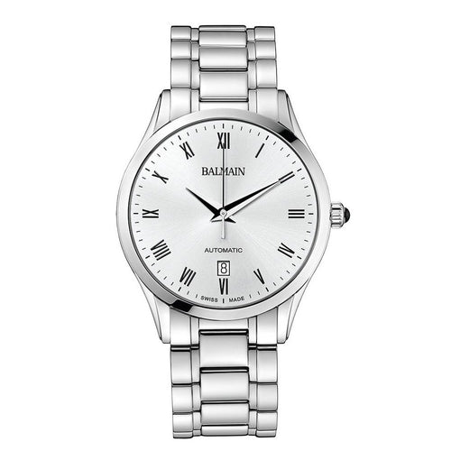 Balmain Men's Classic R Grande White Dial Stainless Steel Automatic Watch