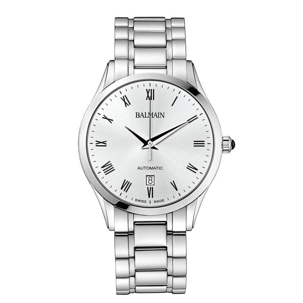 Balmain Men's Classic R Grande White Dial Stainless Steel Automatic Watch