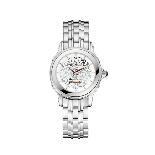 Balmain Women's Eria Round Arabesque Dial Stainless Steel Automatic Watch