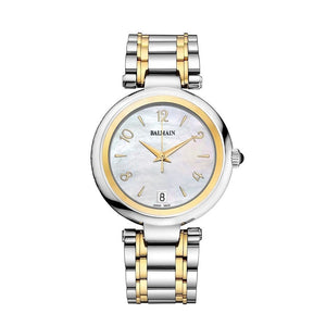 Balmain Women's Excessive Lady Round Mother-of-Pearl Dial Dual Tone Stainless Steel Quartz Watch