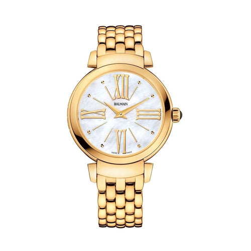 Balmain Women's Beleganza Lady Mother-of-Pearl Dial Gold Stainless Steel Quartz Watch