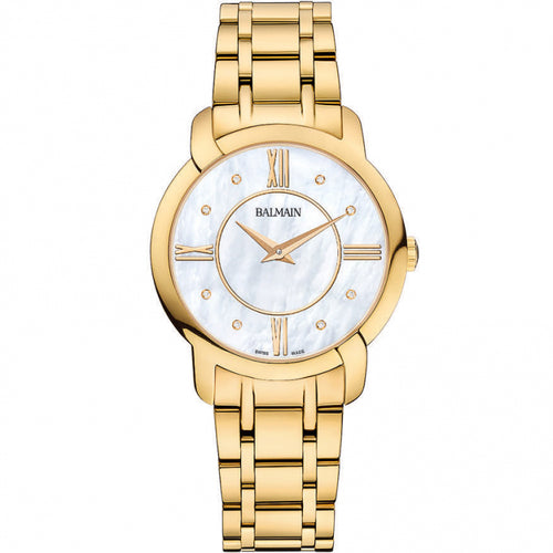 Balmain Women's Ivoiria Mother of Pearl Dial Gold Quartz Watch