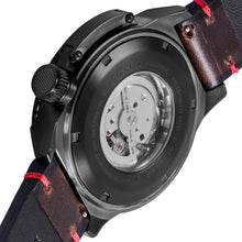 Load image into Gallery viewer, Ballast Trafalgar Automatic Black Dial Red Stitching Men&#39;s Watch