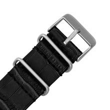 Load image into Gallery viewer, James-McCabe London Slim Swiss Quartz Silver Dial Leather Nato Strap Men&#39;s Watch