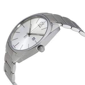 Calvin-Klein Men's Exchange Silver Dial Stainless Steel Watch