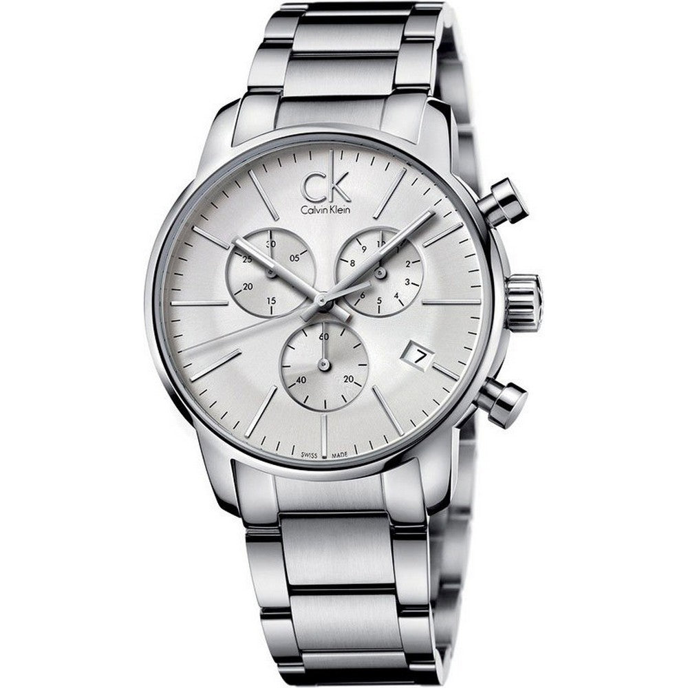 Calvin-Klein Men's Exchange Silver Dial Chronograph Watch