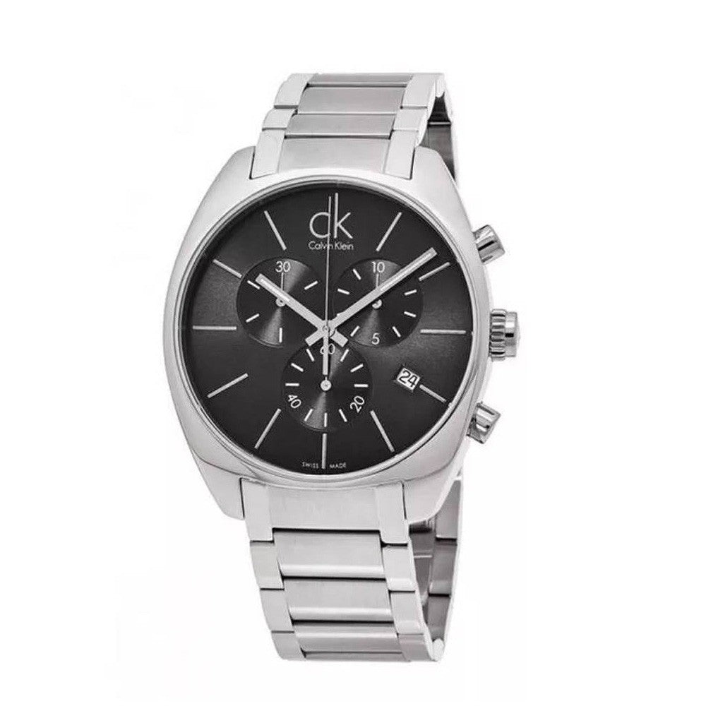 Calvin-Klein Men's Exchange Grey Dial Stainless Steel Chronograph Watch