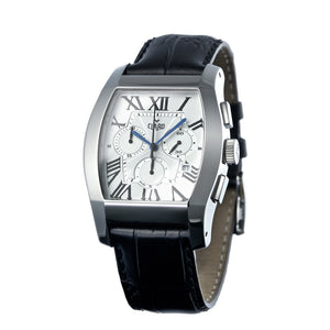 Claro Men's Classic Silver Quartz Chronograph Watch