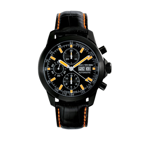 MGJVB Men's Sport II Black Automatic Chronograph Watch