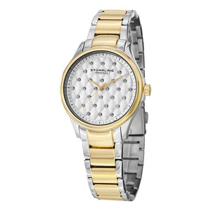 Stuhrling Culcita Two Tone Gold Stainless Steel Bracelet Women's Watch