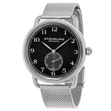 Load image into Gallery viewer, Stuhrling Classique 207M Stainless Steel Mesh Band Black Dial Men&#39;s Watch